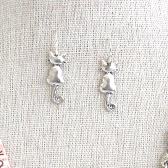 I Love My Cat To The Moon & Back Mixed Metal Artisan Etsy Charm Necklace NEW - Picture 4 of 6